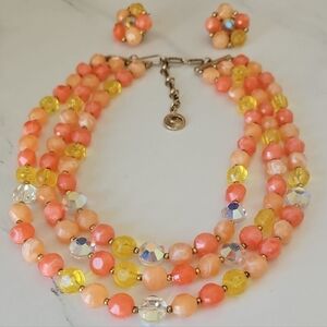 Vibrant Multicolor Beaded Necklace Set